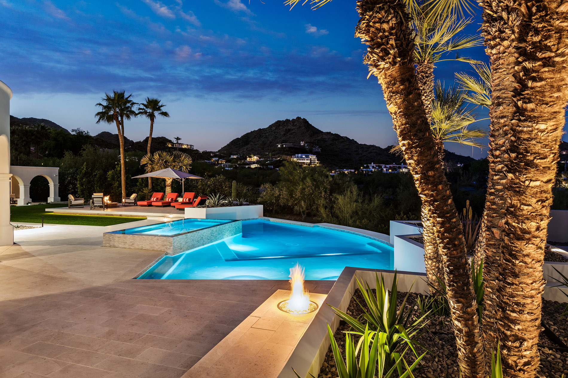Paradise Valley Pool Remodel- Modern Elegance with Infinity Edge Spa
