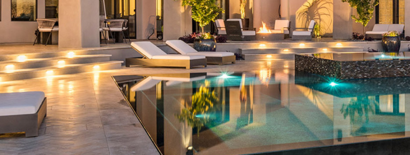 Luxury pool design Phoenix AZ with spa