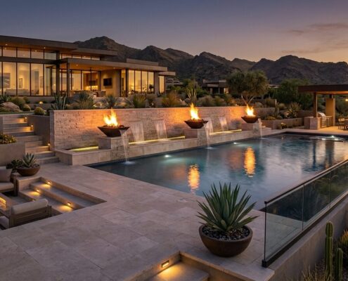 Best Pool Fire and Water Features for Luxury Backyards | Luxury Custom Pool Builders in Scottsdale | Sonoran Waters