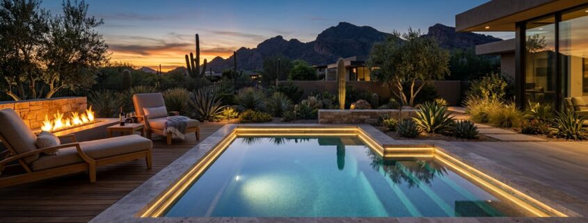 Custom Spool Design for Small Backyards | Scottsdale Luxury Pools | Luxury Custom Pool Builders in Scottsdale | Sonoran Waters
