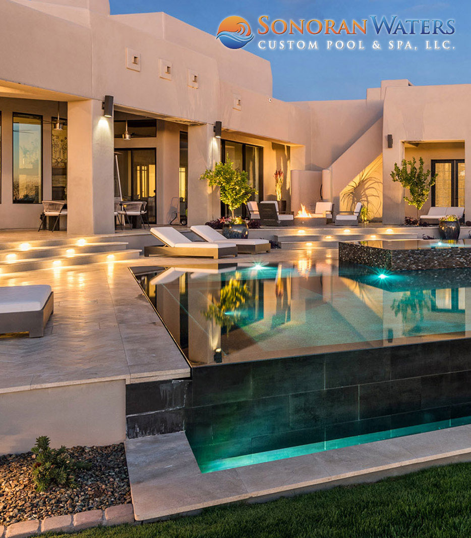 Best luxury pool builder in Scottsdale AZ custom pool by Sonoran Waters