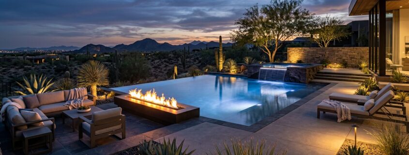 Modern Outdoor Fire And Water Features For Luxury Backyards Modern Outdoor Fire And Water Features For Luxury Backyards | Luxury Custom Pool Builders in Scottsdale | Sonoran Waters