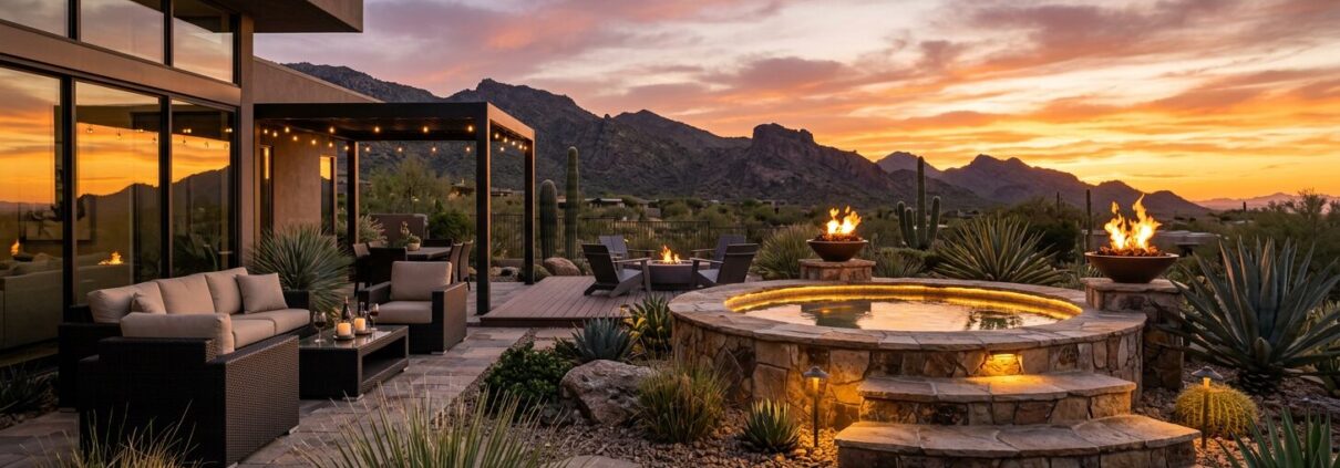 Outdoor Spa Design Ideas for Luxury Arizona Backyards | Luxury Custom Pool Builders in Scottsdale | Sonoran Waters