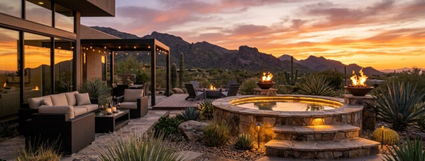 Outdoor Spa Design Ideas for Luxury Arizona Backyards | Luxury Custom Pool Builders in Scottsdale | Sonoran Waters