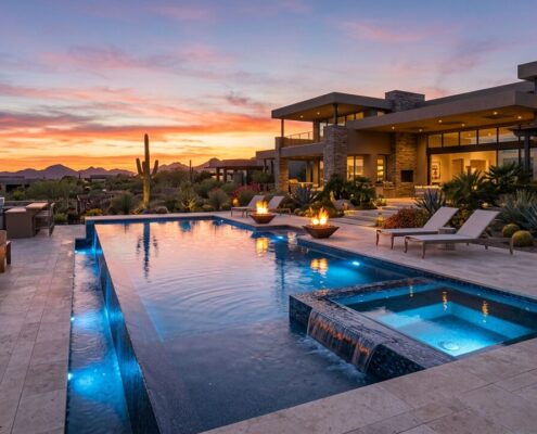 Custom Pool and Spa Design Ideas for Luxury Backyards | Luxury Custom Pool Builders in Scottsdale | Sonoran Waters