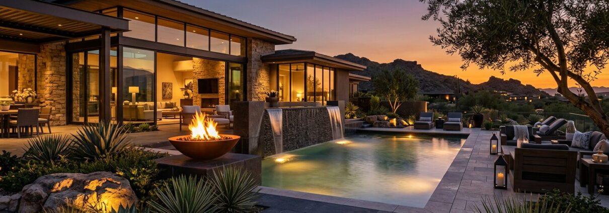 Backyard Fire and Water Feature Design for Luxury Outdoor Living Backyard Fire and Water Feature Design for Luxury Outdoor Living | Luxury Custom Pool Builders in Scottsdale | Sonoran Waters