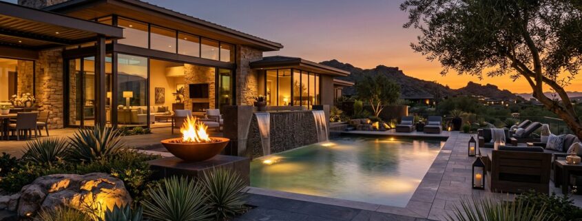 Backyard Fire and Water Feature Design for Luxury Outdoor Living Backyard Fire and Water Feature Design for Luxury Outdoor Living | Luxury Custom Pool Builders in Scottsdale | Sonoran Waters