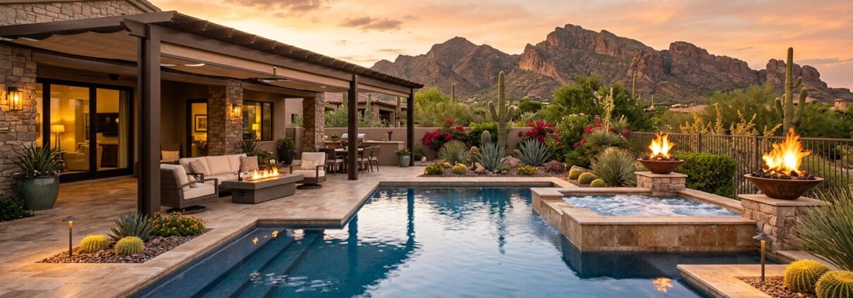 Luxury Outdoor Living Design Scottsdale: Elegant Pool Spaces | Luxury Custom Pool Builders in Scottsdale | Sonoran Waters