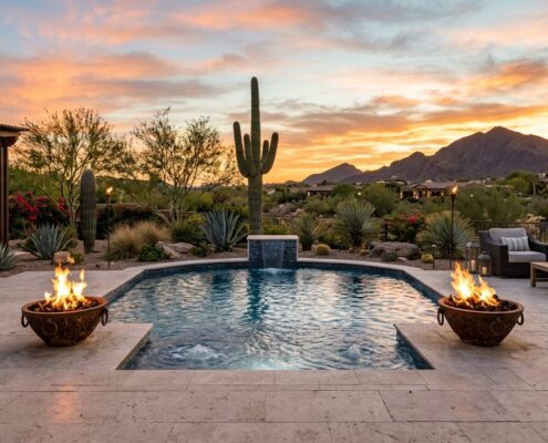 Custom Spool Builder: Luxury Backyard Design in Scottsdale AZ | Luxury Custom Pool Builders in Scottsdale | Sonoran Waters
