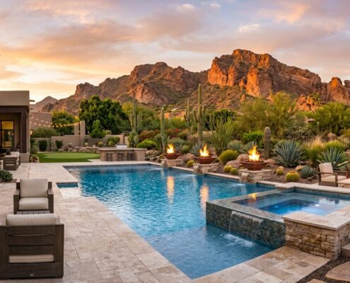 Paradise Valley Custom Pool Design for Luxury Estate Homes AZ | Luxury Custom Pool Builders in Scottsdale | Sonoran Waters
