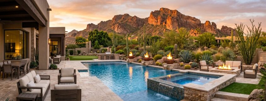 Paradise Valley Custom Pool Design for Luxury Estate Homes AZ | Luxury Custom Pool Builders in Scottsdale | Sonoran Waters